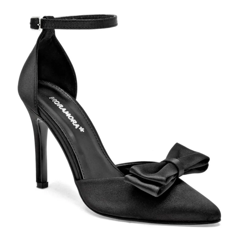 Moramora zapatilla para mujer negro satin cod 148104-E