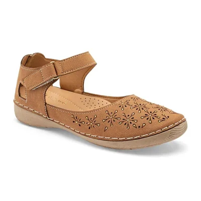 Mora Tierra flat para mujer camel cod 147299-E