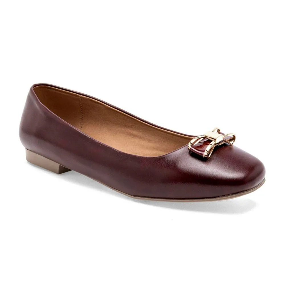 Tristanni shoes balerina para mujer vino cod 148119-E