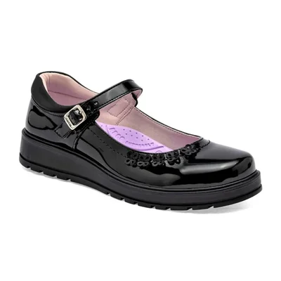 Yuyin zapato escolar para mujer negro charol cod 146534-E
