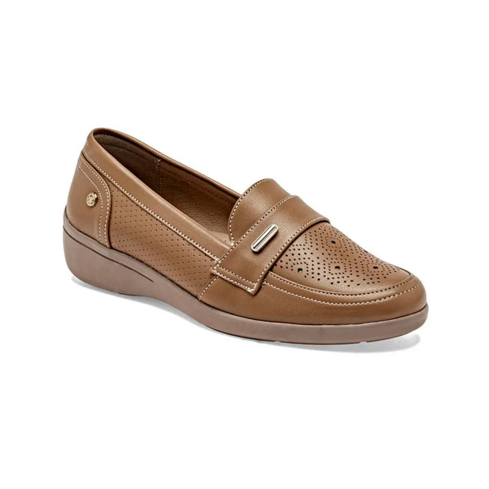 Mora Confort mocasin para mujer camel cod 147294-E