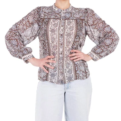 Blusa Estampado Cachemir Manga Larga Black Tape para Mujer