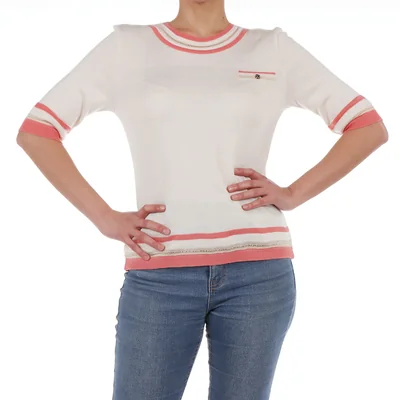 Blusa de Punto Ciara con Detalles en Contraste Vitos para Mujer