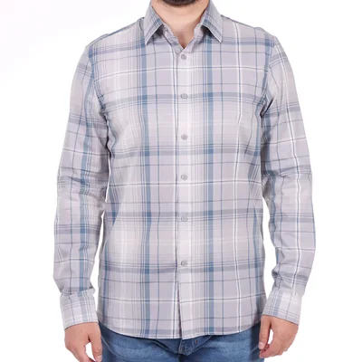 Camisa a Cuadros Manga Larga Bruno Magnani para Hombre
