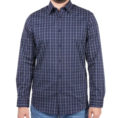 Camisa de Cuadros Manga Larga Casual Bruno Magnani para Hombre