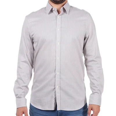Camisa a Rayas Manga Larga Bruno Magnani para Hombre