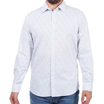 Camisa Manga Larga Estampado Flores Bruno Magnani para Hombre