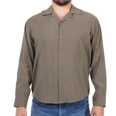 Camisa Casual Resort Manga Larga Bruno Magnani para Hombre