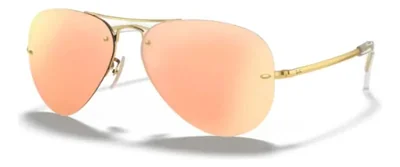 Anteojos Lentes de Sol Ray Ban Aviator RB3449 0012Y 59-14 Espejo dorado y cobre