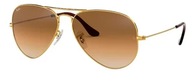 Anteojos Lentes de Sol Ray Ban Aviator RB3025 Degrade dorado/marrón  58-14