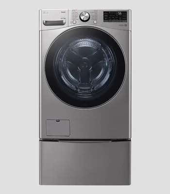 Lavasecadora Eléctrica con pedestal 22 Kg, 13 Kg Inteligente Inverter AI DD Carga Frontal WD22VV2S6R gris