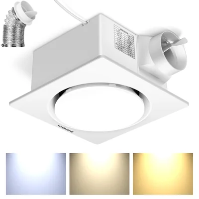 Extractor De Baño Vivohome Autoflow Con Luz Y Sensor De Humedad - Venta Internacional.