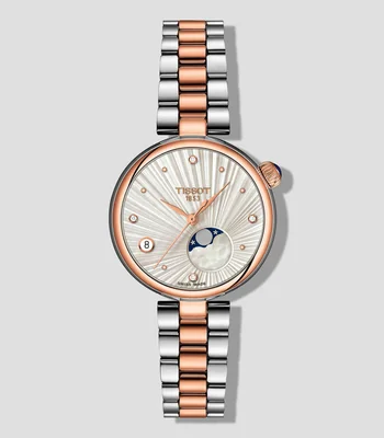 Reloj para Mujer Desir Moonphase Casual Plateado, Oro Rosa