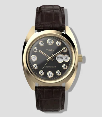 Reloj para Hombre Reissue 1976 Rotary Phone Casual Dorado, Café