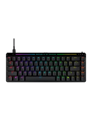 Teclado gamer usb-c retroiluminado español con interruptor optomecánico asus m605 rog falchion ace
