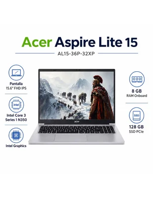 Laptop AL15-36P-32XP 15.6 pulgadas Full HD Intel core 3 Integradas 8 GB RAM 128 GB SSD