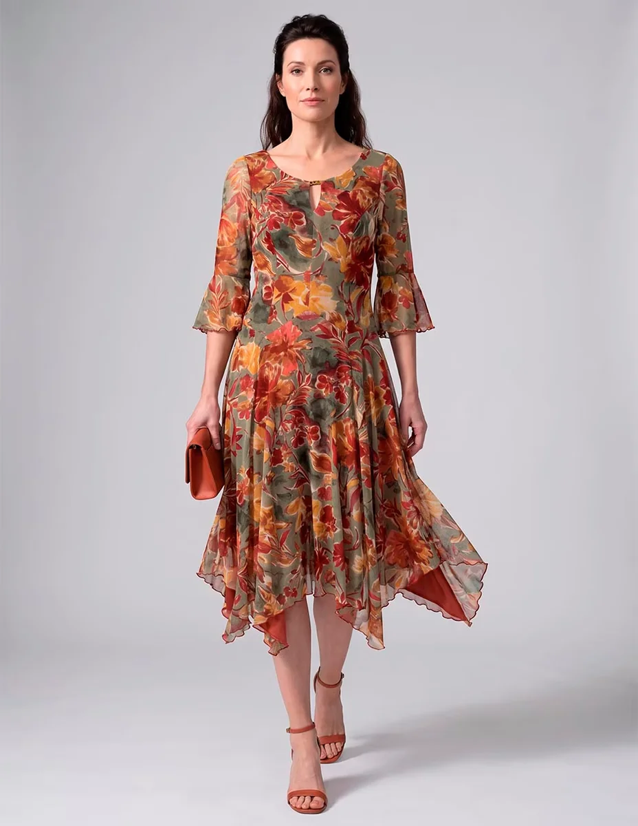 Vestido arriba rodilla casual para mujer
