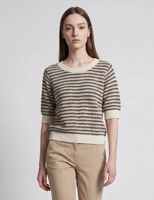 Blusa manga corta para mujer