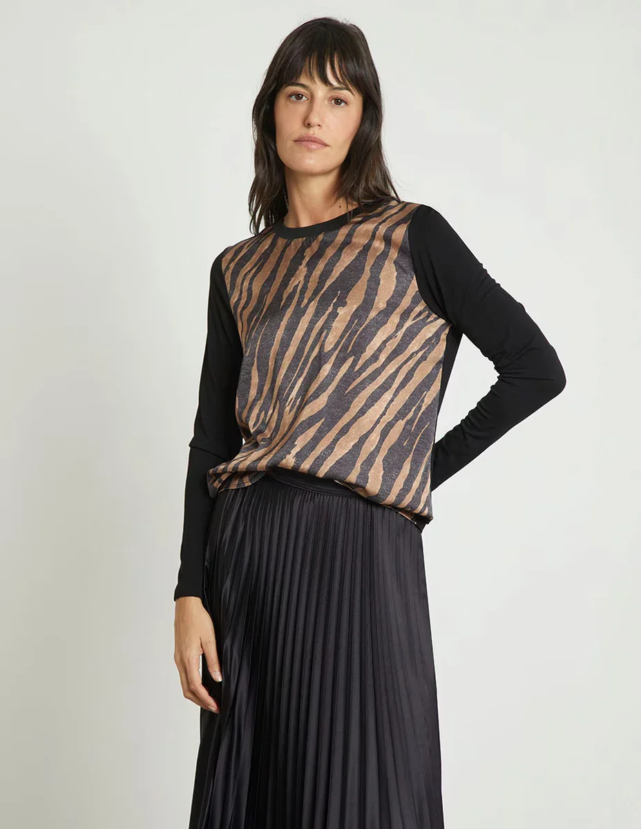 Blusa manga larga para mujer