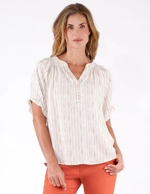 Blusa manga corta para mujer