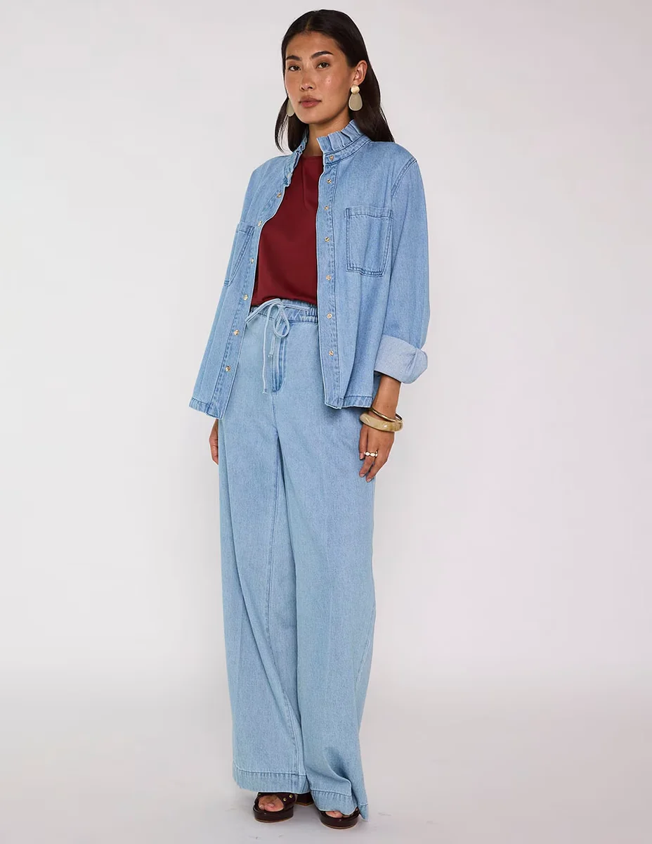 Blusa manga larga para mujer