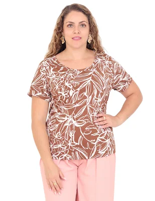 Blusa Grupo Carmel manga corta para mujer