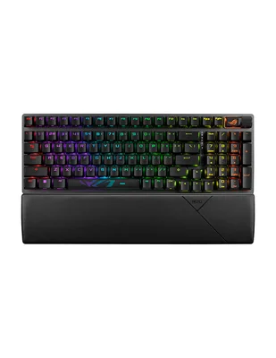 Teclado gamer usb, bluetooth retroiluminado español con interruptor optomecánico asus x901 strix scope II 96