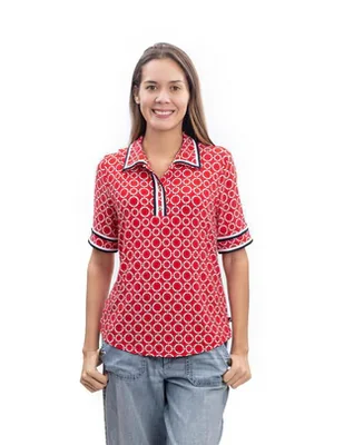 Playera tipo polo para mujer