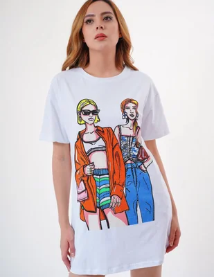 Playera manga corta cuello redondo para mujer
