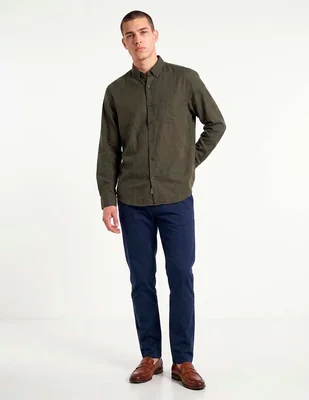 Camisa casual manga larga para hombre