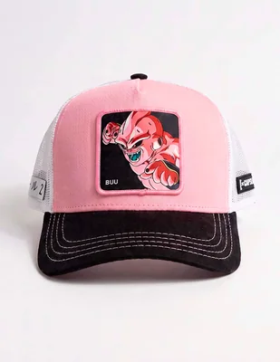 Gorra visera curva snapback casual majin buu para hombre