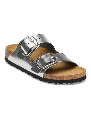 Sandalia Arizona Big Buckle LE Metallic Silver para mujer