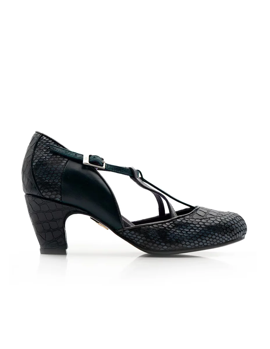 Zapatilla de piel