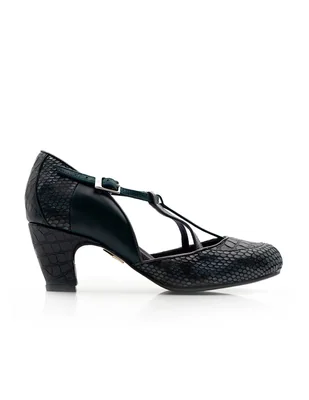 Zapatilla de piel