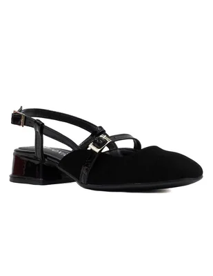 Balerina de gamuza para mujer