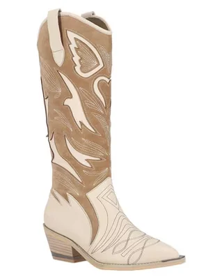 Bota abajo de la rodilla de piel para mujer
