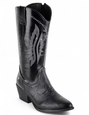 Bota cowboy abajo de la rodilla Rbvegano de piel para mujer