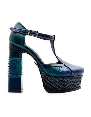 Zapato de tacón de piel para mujer