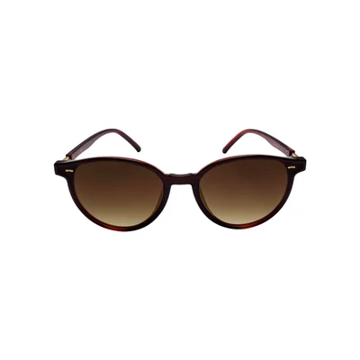 Lentes de Sol Redondos Mossimo Pasta Café Mica Cafés Degradadas Para Mujer