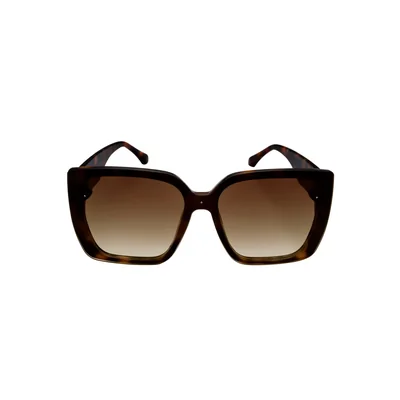 Lentes de Sol Cuadrados Mossimo Pasta Carey Mica Cafés Degradadas Para Mujer