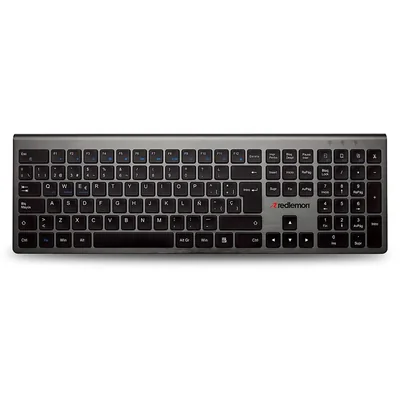 Teclado Inalámbrico Recargable con Cable USB-C para Windows, Mac y Android