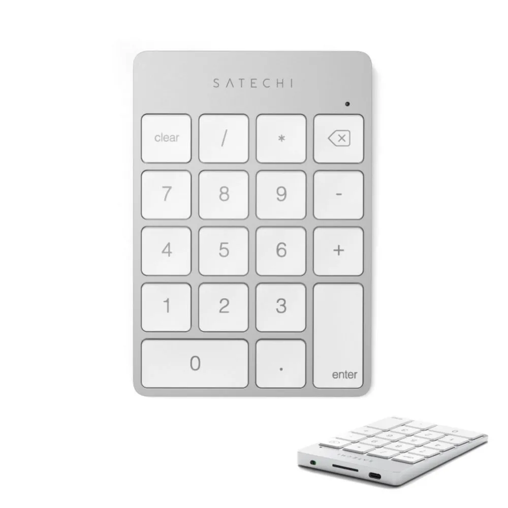 Teclado numérico Satechi Slim Bluetooth USB‑C plateado
