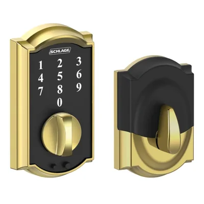 Cerrojo electrónico Schlage Touch de latón brillante