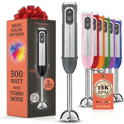 Batidora de inmersión Peach Street 500 W Turbo gris