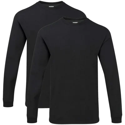 Camiseta Gildan Hammer de manga larga pack de 2 talla extra grande negro
