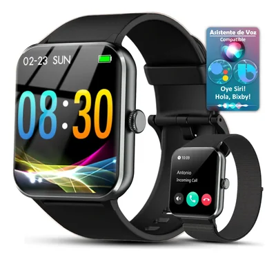 Smartwatch Blackview R50 Reloj Inteligente Bluetooth Negro Pantalla HD 1.85" para iOS y Android con Asistente de Voz