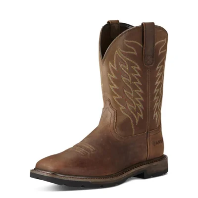 Bota ARIAT Groundbreaker con Punta de Acero Cuadrada Ancha