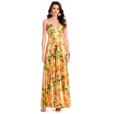 Vestido de Fiesta Largo con Estampado Floral Eva Brazzi para Mujer