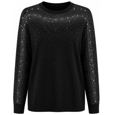 Suéter Corte Vampiro con Piedra Uk para Mujer