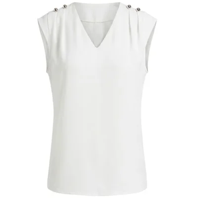 Blusa Lisa Escote V Chaps para Mujer